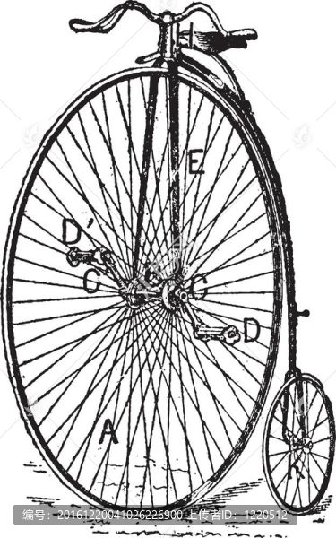 腳踏車；普通自行車；復(fù)古雕刻。