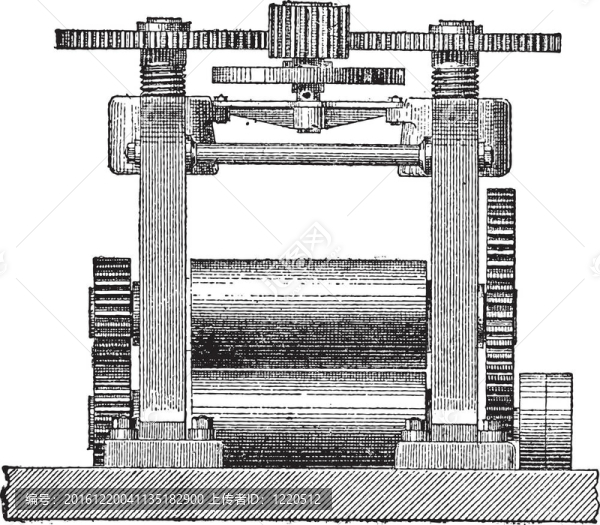 層壓機(jī)；老式雕刻