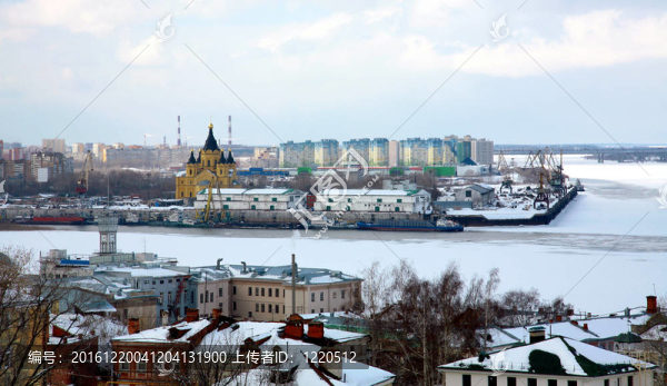 在Nizhny,Novgorod港兩河流匯合