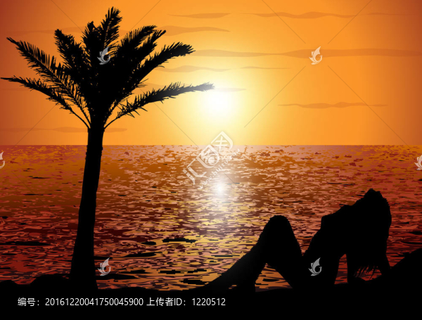 海灘上的日落