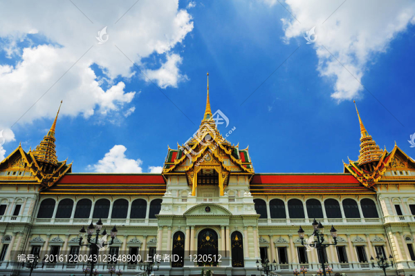 宏偉的宮殿和Wat,Phra,Kaeo,-曼谷；泰國