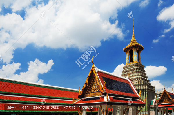 宏偉的宮殿和Wat,Phra,Kaeo,-曼谷；泰國(guó)