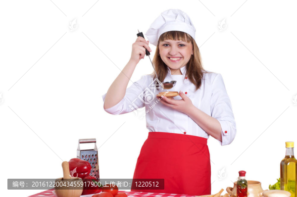 有吸引力的女人做飯