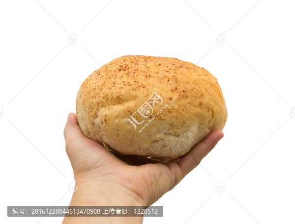 白色背景上的面包