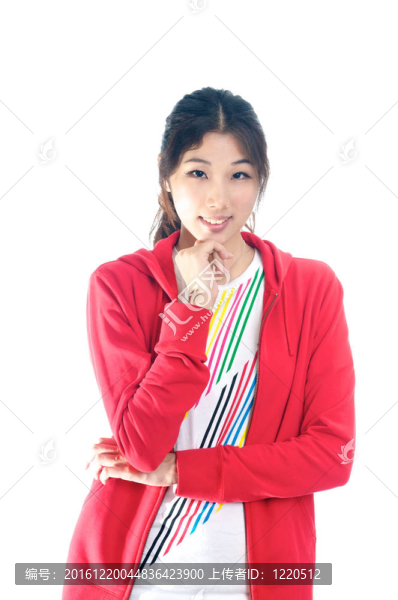 美麗的中國女孩微笑