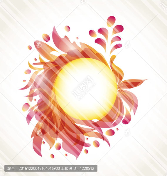 摘要花卉透明背景與文字空間