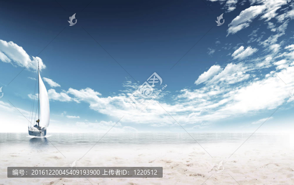 海灘和帆船