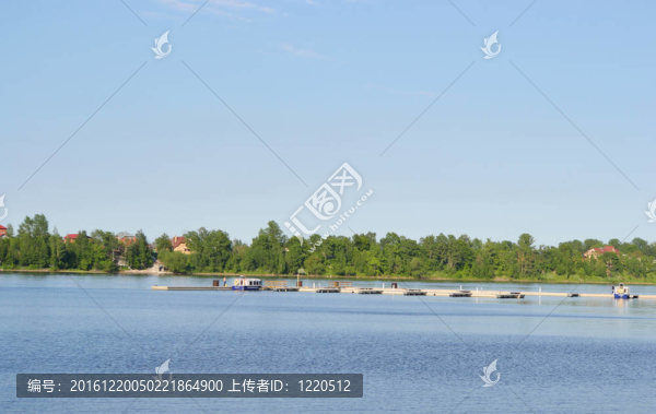 Neva圣彼得堡市郊江景；