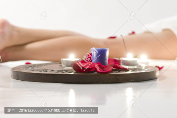 水療比賽中的腿
