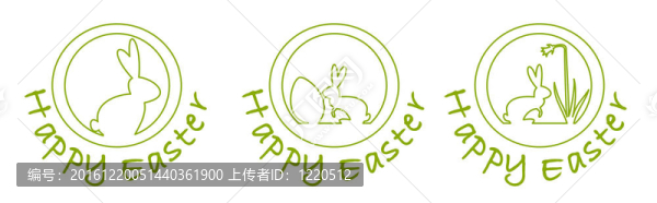 三復(fù)活節(jié)兔子蛋；水仙花的郵票；