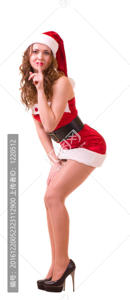 穿著克勞斯衣服的女孩