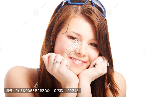 一個年輕可愛女孩的肖像