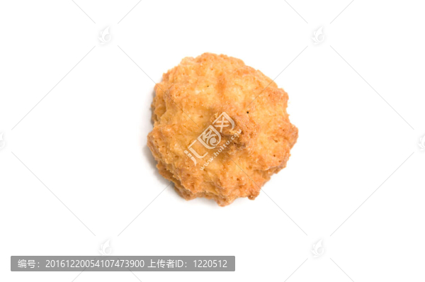 椰子餅干上視圖