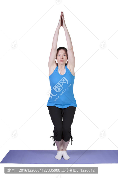 瑜伽姿勢的女人