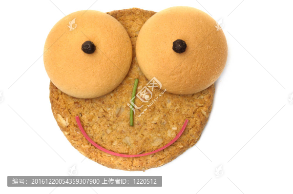 綠鼻子臉微笑的餅干