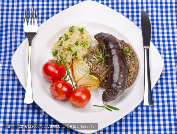 krupniok傳統(tǒng)血香腸在波蘭美食