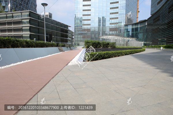 寫字樓大廈大面積地面街景