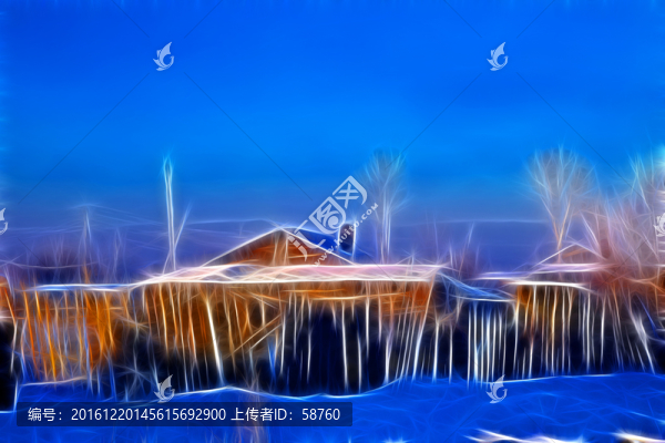 電腦畫,東北農(nóng)家