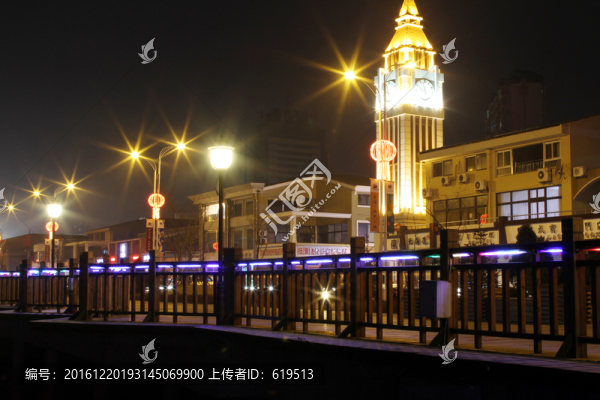 遼寧丹東,城市夜景