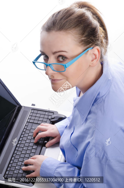 女人的筆記本電腦