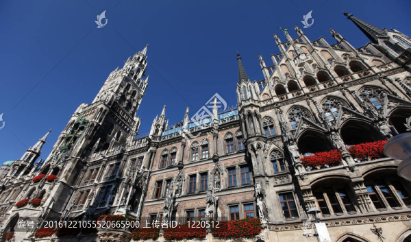 新的市政廳（Neues,Rathaus）在慕尼黑；德國(guó)