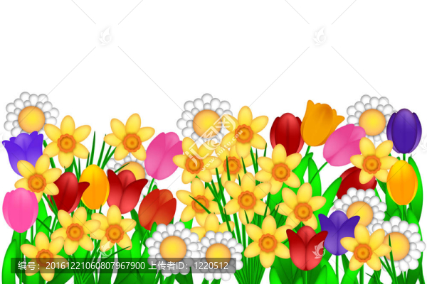 春天的花的插圖