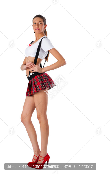 漂亮女孩迷你裙