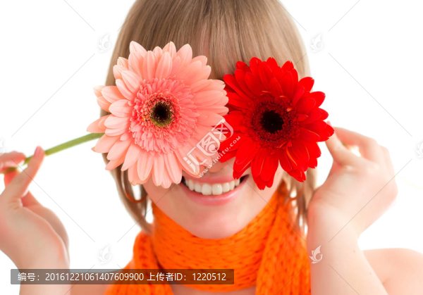 女人與花