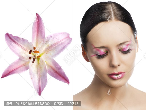花妝；她是三個月來的