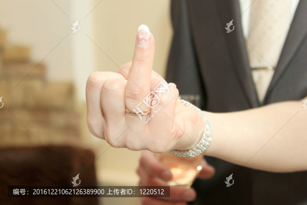 手和結婚戒指