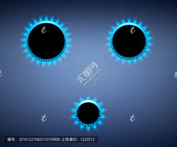 燃燒爐。藍色的火焰