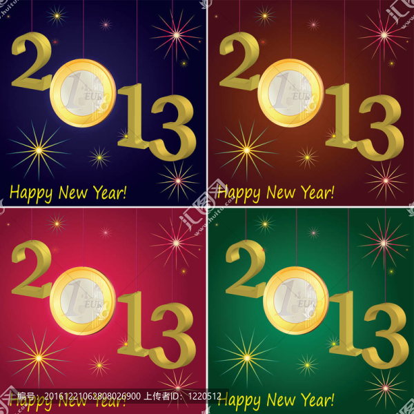 新年2013符號與歐元