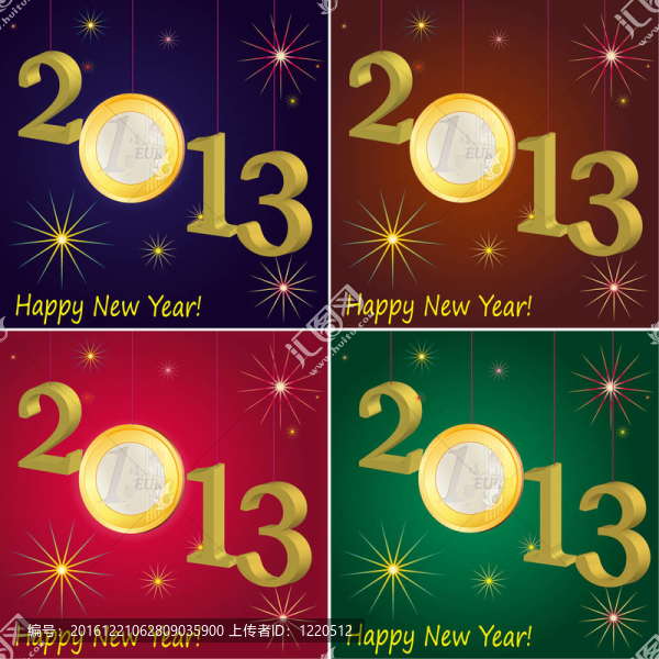 新年2013符號與歐元