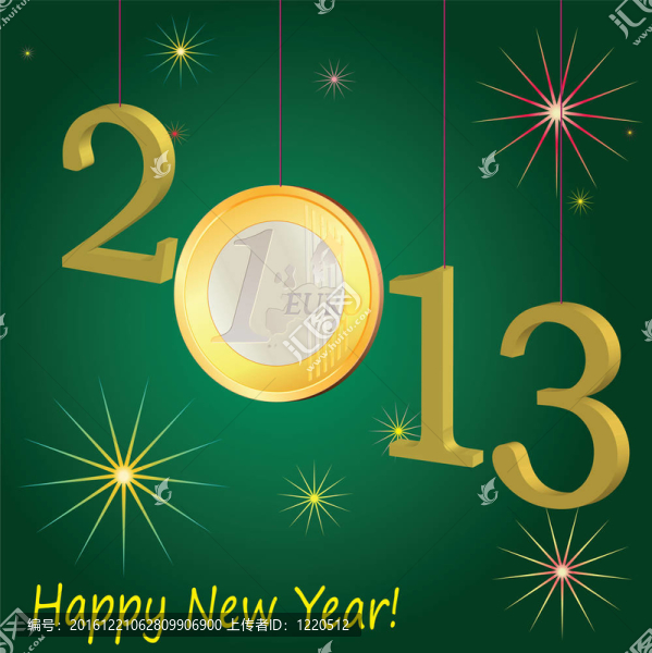 新年2013符號與歐元