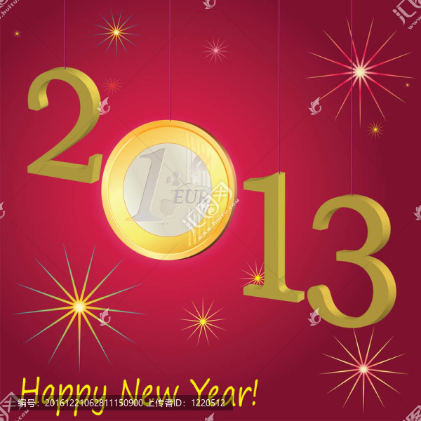 新年2013符號(hào)與歐元
