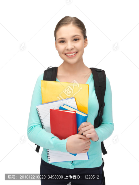 快樂和微笑的少女