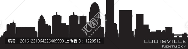路易斯維爾；肯塔基的天際線。詳細(xì)的輪廓
