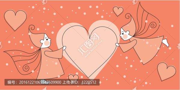 用精靈問候愛情卡片