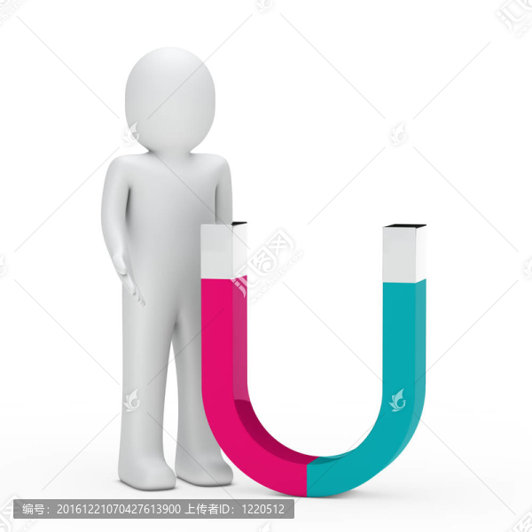 三維人站下一個磁鐵