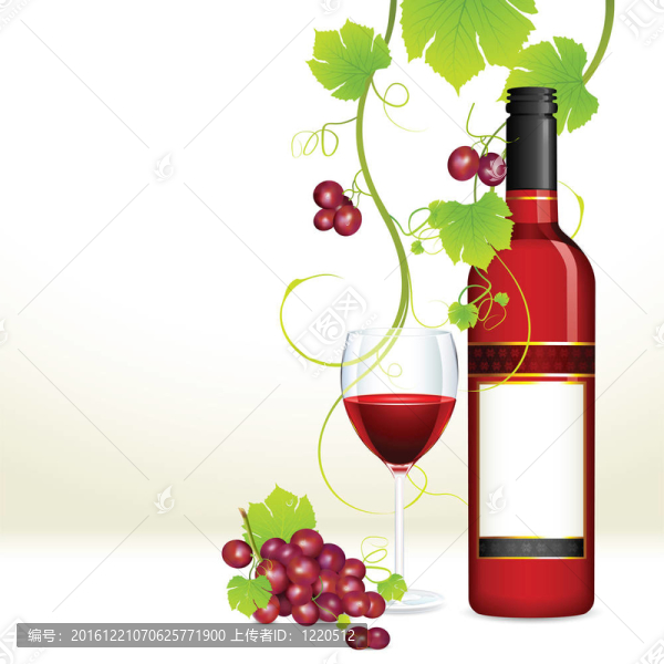 葡萄酒瓶和格拉斯