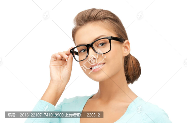 戴眼鏡的可愛(ài)女人