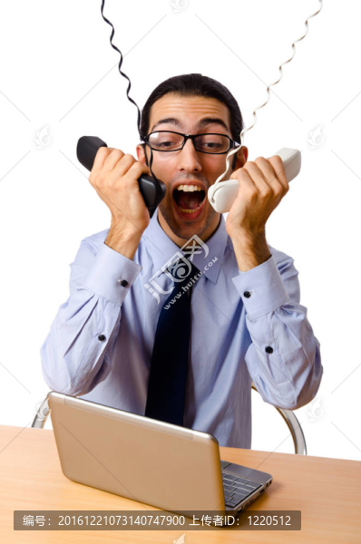 商人在電話里交談