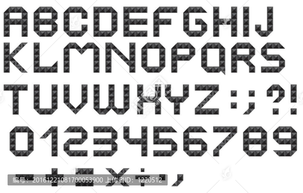 金屬字體；符號(hào)和數(shù)字圖