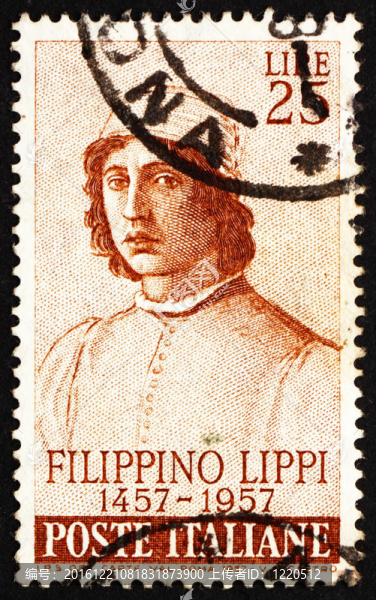 郵票意大利1957,Filippino,Lippi；畫家