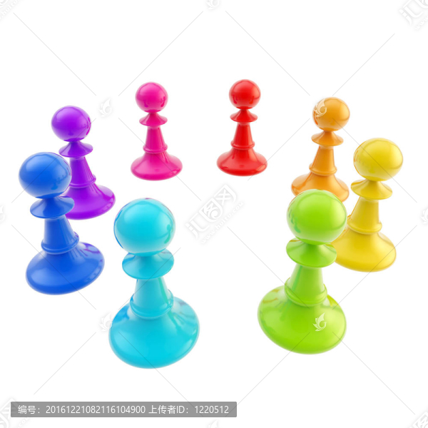 國際象棋的棋子站在一圈隔離