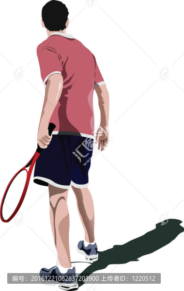 網(wǎng)球運動員。彩色設(shè)計