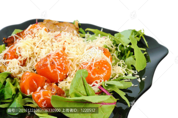 用芝麻菜和西紅柿沙拉