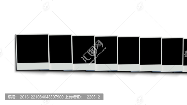 相框設置后在白色背景一系列其他