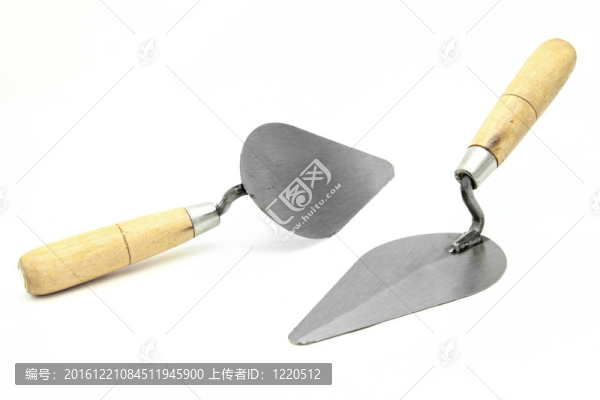 兩施工鏝或琵琶白色隔離