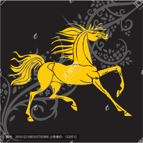 馬設(shè)計(jì)插圖